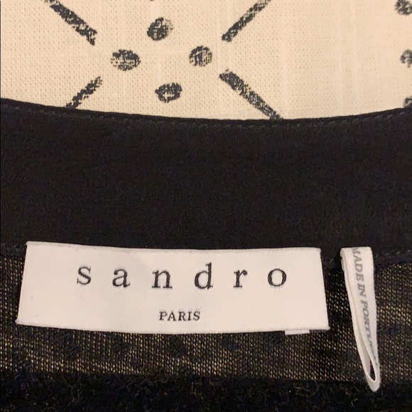 SANDRO Tie Neck Top - Picture 2 of 5